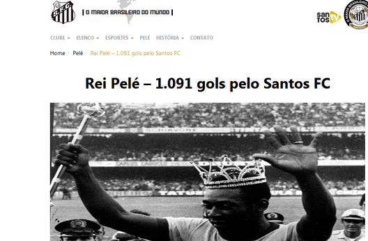 Santos Messi Pelé (screenshot sito ufficiale Santos) Santos Messi Pelé (screenshot sito ufficiale Santos)