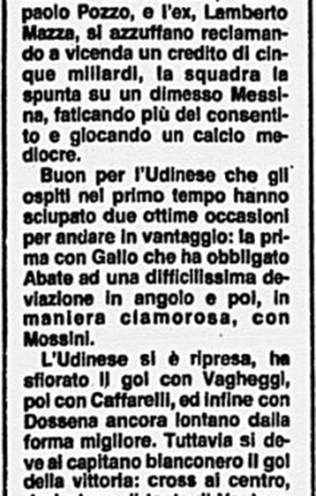 Accadde Oggi: 4/3/88, l’Udinese cancella la zuffa dei miliardi