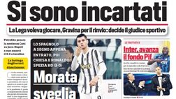Prima Pagina, Corriere dello Sport: “Si sono incartati. Morata sveglia la Juve. Inter, avanza il fondo Pif”