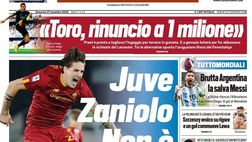 EDICOLA TS – Juve-Zaniolo, non è finita! Brutta Argentina, la salva Messi