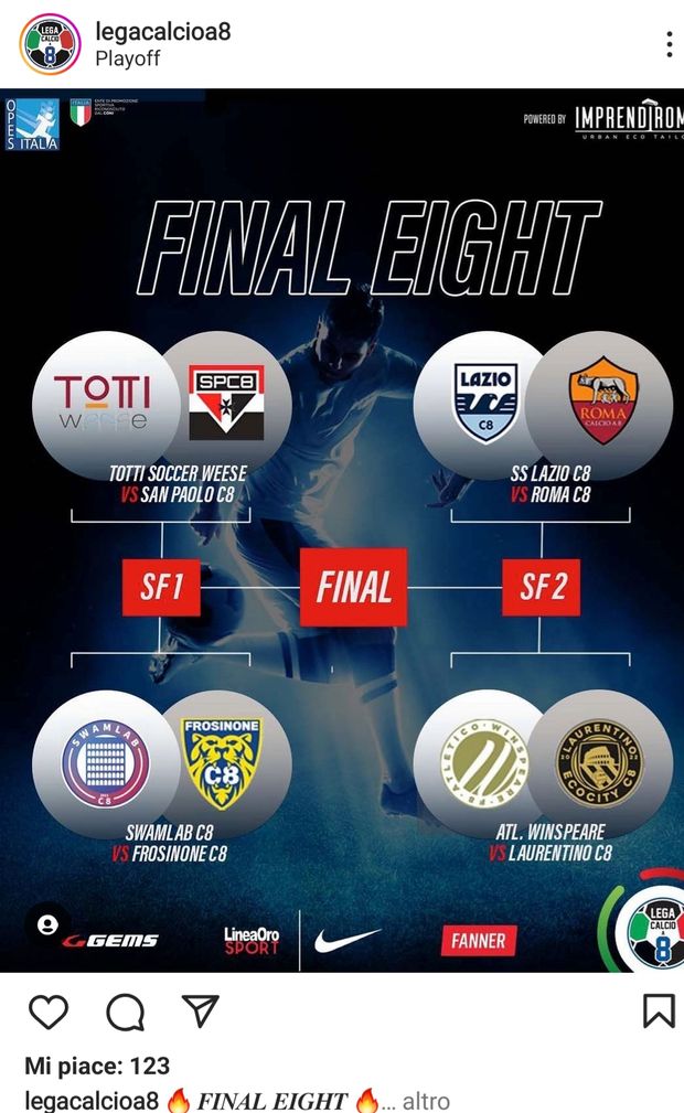 Calcio a 8, i due derby della Lazio: contro la Roma e contro Totti…- immagine 2