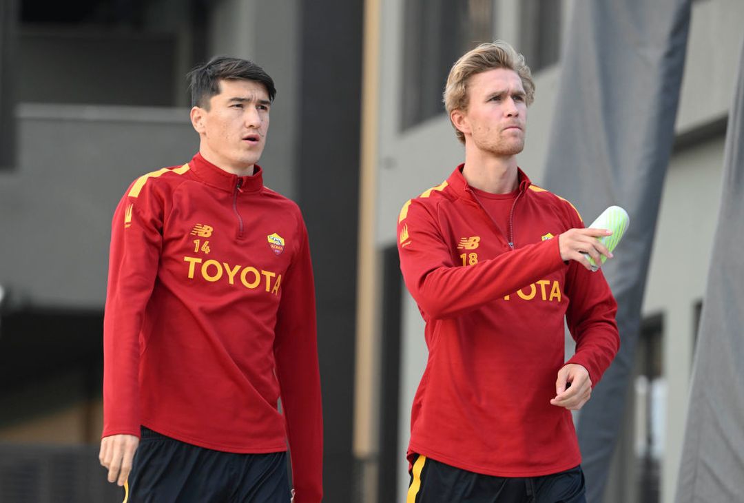 Roma, rifinitura in vista del Bologna: ancora in gruppo Solbakken – FOTO GALLERY - immagine 7