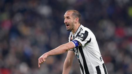 TURIN, ITALY - APRIL 03: Giorgio Chiellini of Juventus reacts during the Serie A match between Juventus and FC Internazionale at Allianz Stadium on April 03, 2022 in Turin, Italy. (Photo by Daniele Badolato - Juventus FC/Juventus FC via Getty Images)