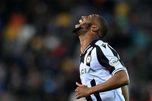 UDINE, ITALY - NOVEMBER 04: Beto of Udinese Calcio reacts during the Serie A match between Udinese Calcio and US Lecce at Dacia Arena on November 04, 2022 in Udine, Italy. (Photo by Alessandro Sabattini/Getty Images) Beto