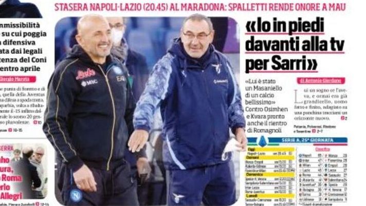 IL NAPOLI SUI MEDIA – Le prime pagine dei giornali di oggi 3 marzo 2023 - immagine 1
