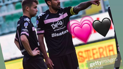Catania-Palermo, Martinelli non dimentica i colori rosanero: il post dell’ex centrocampista