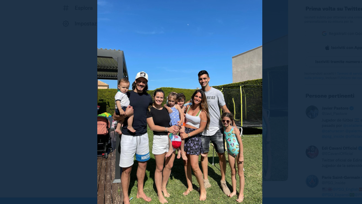 Palermo, amarcord su Twitter: Pastore e Cavani si ritrovano, quel tag al club rosa… Cavani