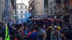 I tifosi del Barcellona invadono Napoli: i cori intonati in attesa della super sfida
