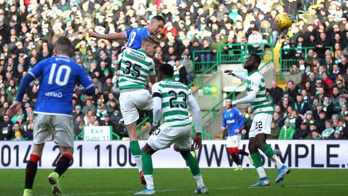 GLASGOW, SCOTLAND - DECEMBER 29: Nikola Katic of Rangers scores his sides second goal during the Ladbrokes Premiership match between Celtic and Rangers at Celtic Park on December 29, 2019 in Glasgow, Scotland. (Photo by Ian MacNicol/Getty Images) GLASGOW, SCOTLAND - DECEMBER 29: Nikola Katic of Rangers scores his sides second goal during the Ladbrokes Premiership match between Celtic and Rangers at Celtic Park on December 29, 2019 in Glasgow, Scotland. (Photo by Ian MacNicol/Getty Images)