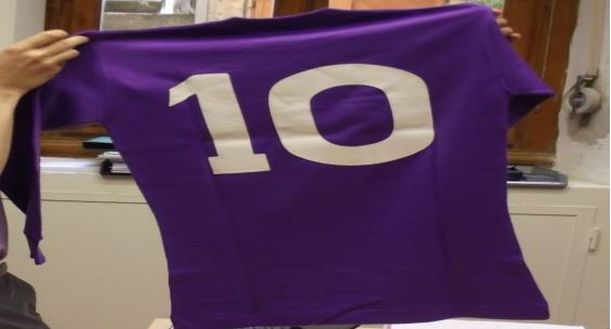 La maglia numero 10 di Giancarlo Antognoni, 1975 La maglia numero 10 di Giancarlo Antognoni, 1975