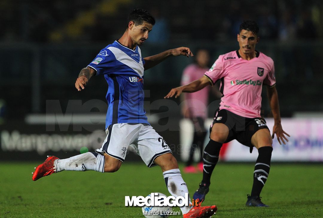  BRESCIA, ITALY - SEPTEMBER 02:  Enzo Di Santantonio of Brescia Calcio in action during the Serie B between Brescia Calcio and US Citta di Palermo at Stadio Mario Rigamonti on September 2, 2017 in Brescia, Italy.  (Photo by Marco Luzzani/Getty Images) 