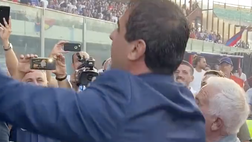Catania, Pelligra salta al coro: “Chi non salta rosanero è…” (video)