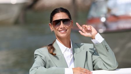 VENICE, ITALY - SEPTEMBER 03: Melissa Satta arrives at the Hotel Excelsior during the 79th Venice International Film Festival on September 03, 2022 in Venice, Italy. (Photo by Pascal Le Segretain/Getty Images)