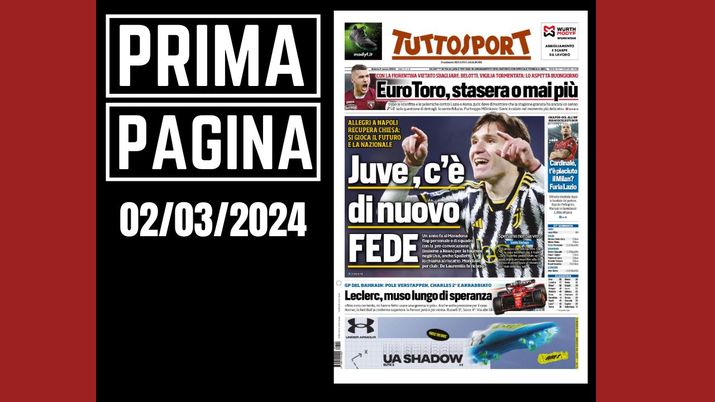 Prima pagina Tuttosport: Cardinale ti è piaciuta il Milan? Lazio furia