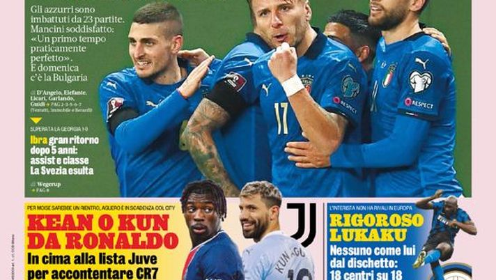Prima Pagina, La Gazzetta dello Sport: “Italia vai così! Ibra gran ritorno dopo 5 anni” Prima Pagina, La Gazzetta dello Sport: “Italia vai così! Ibra gran ritorno dopo 5 anni”
