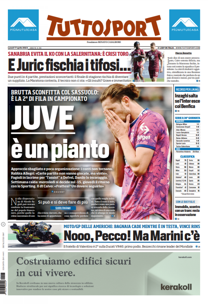 EDICOLA / TS: Inzaghi salta se esce col Benfica. Ricorso per Lukaku EDICOLA / TS: Inzaghi salta se esce col Benfica. Ricorso per Lukaku - immagine 1