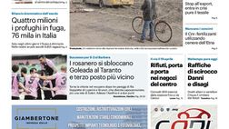 Prima Pagina, Giornale di Sicilia: “I rosa si sbloccano. Goleada al Taranto”