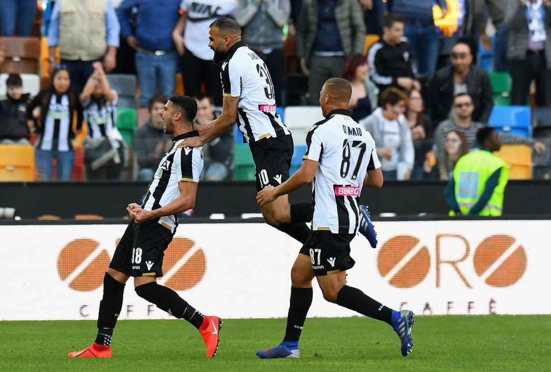  UDINE, ITALY - MARCH 30:  Rolando Mandragora of Udinese Calcio celebrates after scoring his team second goal during the Serie A match between Udinese and Genoa CFC at Stadio Friuli on March 30, 2019 in Udine, Italy.  (Photo by Alessandro Sabattini/Getty Images) 