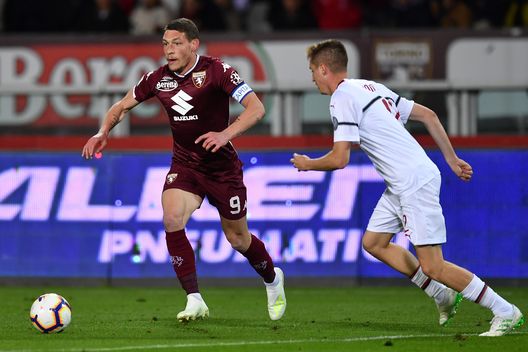 Andrea Belotti e Andrea Conti in Torino-Milan, Getty Images 