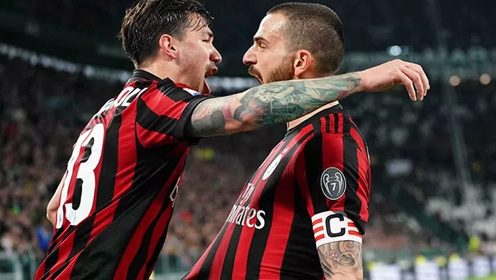 Alessio Romagnoli e Leonardo Bonucci, difensori del Milan (credits: acmilan.com)