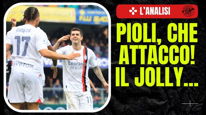 esultanza gol Christian Pulisic AC Milan Verona-Milan 1-3 Serie A 2023-2024