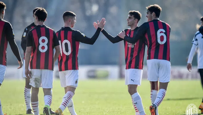 Un'esultanza dell'AC Milan Primavera nella stagione 2020-2021| AC Milan News (acmilan.com)