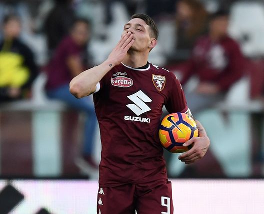 TURIN, ITALY - MARCH 05: Andrea Belotti of FC Torino celebrates victory at the end of the Serie A match between FC Torino and US Citta di Palermo at Stadio Olimpico di Torino on March 5, 2017 in Turin, Italy. (Photo by Valerio Pennicino/Getty Images) TURIN, ITALY - MARCH 05: Andrea Belotti of FC Torino celebrates victory at the end of the Serie A match between FC Torino and US Citta di Palermo at Stadio Olimpico di Torino on March 5, 2017 in Turin, Italy. (Photo by Valerio Pennicino/Getty Images)