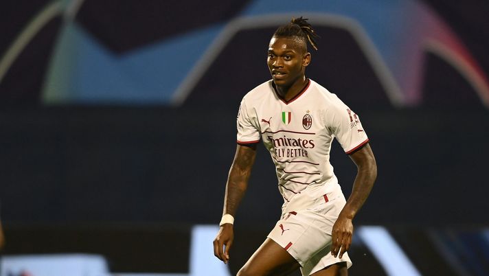 ZAGREB, CROATIA - OCTOBER 25: Rafael Leao of AC Milan in action during the UEFA Champions League group E match between Dinamo Zagreb and AC Milan at Stadion Maksimir on October 25, 2022 in Zagreb, Croatia. (Photo by Claudio Villa/AC Milan via Getty Images)