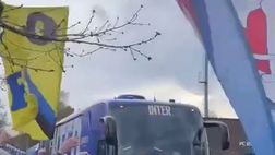 Inter in direzione Torino: la Curva Nord ad Appiano per caricare la squadra (VIDEO)