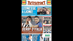 Prima Pagina, Tuttosport: “Derby d’Italia. Fra Juve e Inter è sfida totale”