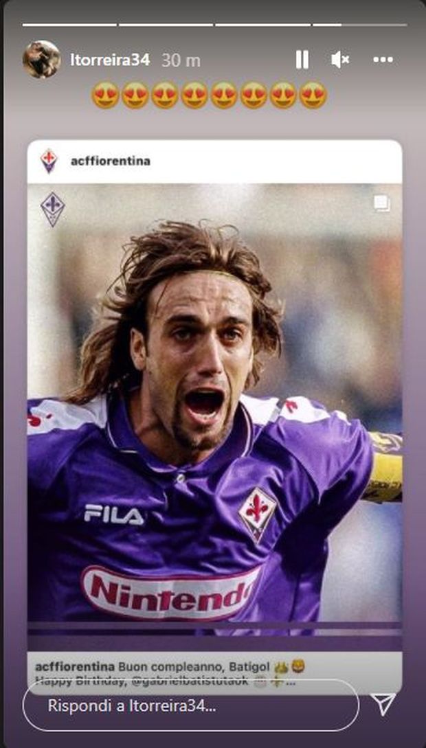 Auguri, Re Leone! Batistuta compie 53 anni, ACF festeggia e Torreira si esalta- immagine 2