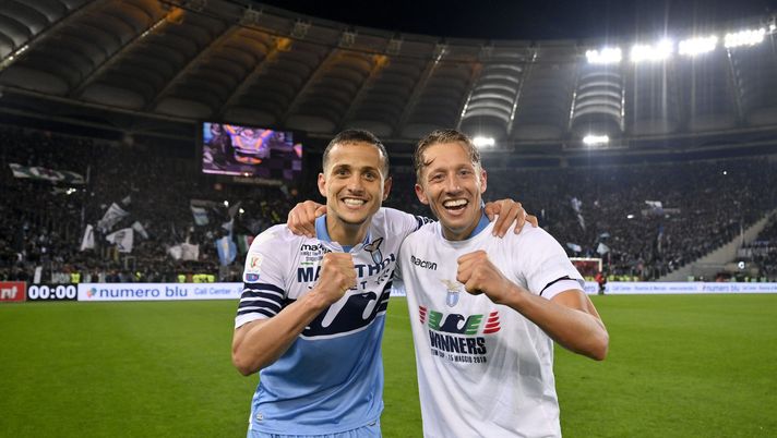 ROME, ITALY - MAY Luiz Felipe e Lucas Leiva ROME, ITALY - MAY Luiz Felipe e Lucas Leiva