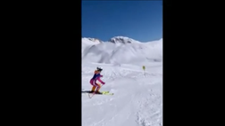 VIDEO / Diletta è una scheggia sugli sci! E ha un maestro speciale…