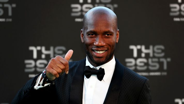 LONDON, ENGLAND - SEPTEMBER 24:  Ivorian footballer Didier Drogba arrives on the Green Carpet ahead of The Best FIFA Football Awards at Royal Festival Hall on September 24, 2018 in London, England.  (Photo by Dan Istitene/Getty Images) 