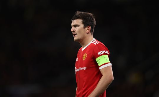 MANCHESTER, ENGLAND - OCTOBER 20: Harry Maguire of Manchester United reacts during the UEFA Champions League group F match between Manchester United and Atalanta at Old Trafford on October 20, 2021 in Manchester, England. (Photo by Naomi Baker/Getty Images) Maguire rischia il posto da titolare e i mondiali in Qatar. Il Chelsea è alla finestra…- immagine 2