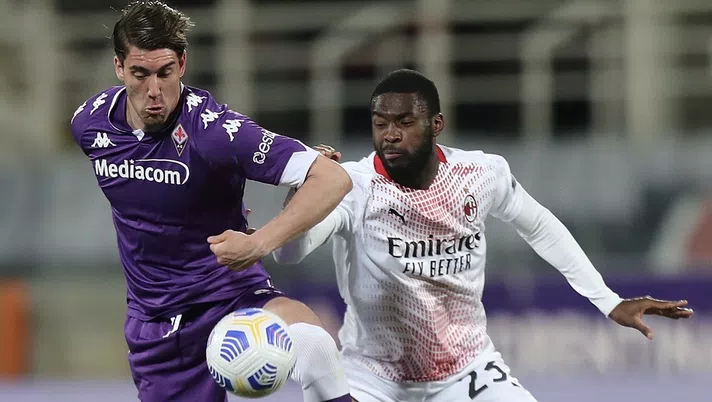 Vlahovic Tomori Fiorentina-Milan Serie A 2020-2021