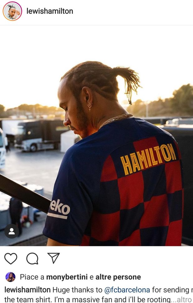 Messi andrà ancora più forte nel Clasicoé? A spingerlo c'è un certo Hamilton... 