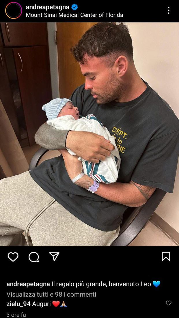 FOTO Fiocco rosa per la famiglia Petagna: l’ex Napoli diventa papà- immagine 2