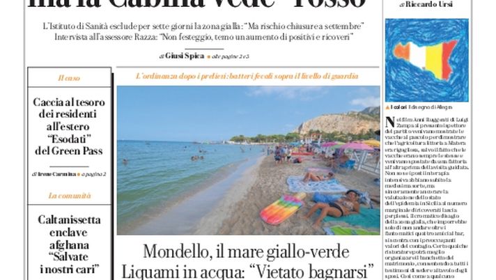 Prima Pagina, La Repubblica-Palermo: “La Sicilia resta in bianco ma vede rosso” Prima Pagina, La Repubblica-Palermo: “La Sicilia resta in bianco ma vede rosso”