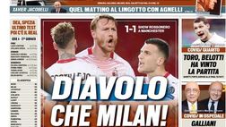 Prima Pagina, Tuttosport: “Diavolo che Milan! Show rossonero a Manchester. Roma super”