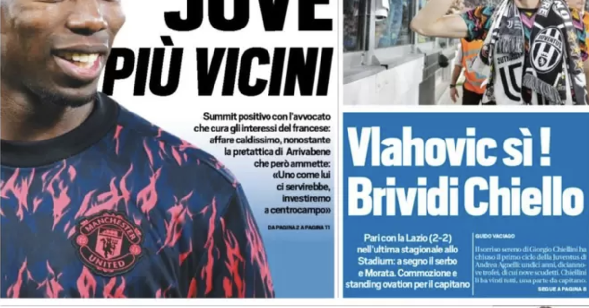 Prima Pagina, Tuttosport: “Pogba Juve vicini. Scudetto di Milano, festa da salvare”
