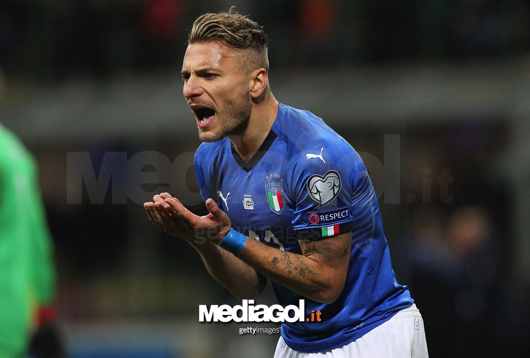  MILAN, ITALY - NOVEMBER 13:  Ciro Immobile of Italy reacts during the FIFA 2018 World Cup Qualifier Play-Off: Second Leg between Italy and Sweden at San Siro Stadium on November 13, 2017 in Milan, Sweden.  (Photo by Marco Luzzani/Getty Images) 