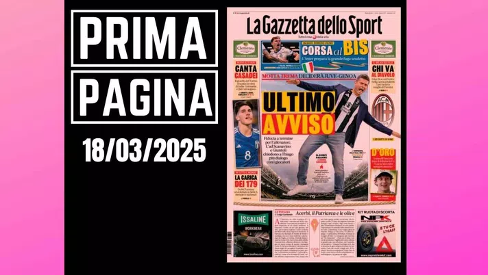 Prima pagina Gazzetta dello Sport: il Milan sceglie: Tare e Paratici a confronto