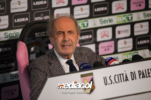 PALERMO, ITALY - FEBRUARY 18: Rino Foschi, President of Palermo speaks to media during an US Citta di Palermo Press Conference at Tenente Carmelo Onorato Sports Center on February 18, 2019 in Palermo, Italy. (Photo by Getty Images/Getty Images) PALERMO, ITALY - FEBRUARY 18: Rino Foschi, President of Palermo speaks to media during an US Citta di Palermo Press Conference at Tenente Carmelo Onorato Sports Center on February 18, 2019 in Palermo, Italy. (Photo by Getty Images/Getty Images)