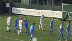 Campodarsego, guarda la gomitata di Dionisi a Perez
