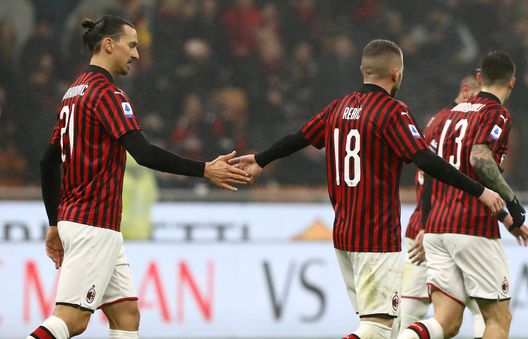  Zlatan Ibrahimovic ed Ante Rebic durante Milan-Torino (credits: GETTY Images) 