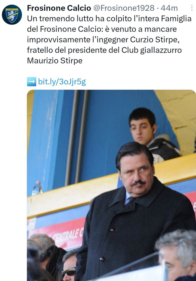 Malore improvviso: la scomparsa di Curzio Stirpe, Frosinone in lutto- immagine 2