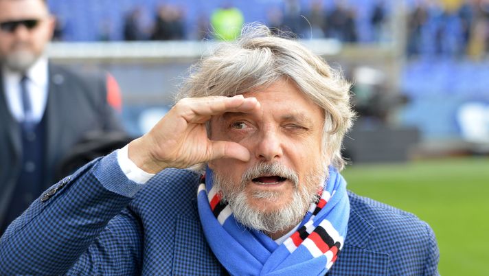 GENOA, ITALY - FEBRUARY 19:  Massimo Ferrero President of Sampdoria during the Serie A match between UC Sampdoria and Cagliari Calcio at Stadio Luigi Ferraris on February 19, 2017 in Genoa, Italy.  (Photo by Paolo Rattini/Getty Images) 