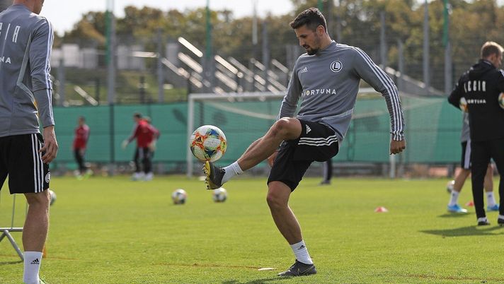Pawel Wszolek in allenamento con il Legia Varsavia (Foto @LegiaWarszawa) 