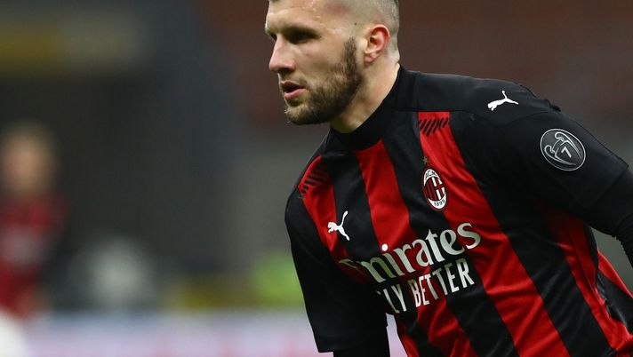 MILAN, ITALY - MARCH 03: Ante Rebic of AC Milan looks on during the Serie A match between AC Milan  and Udinese Calcio at Stadio Giuseppe Meazza on March 03, 2021 in Milan, Italy. (Photo by Marco Luzzani/Getty Images) 